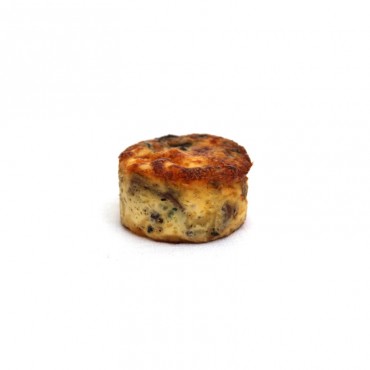 Mini Quiche Lorraine bolets 90g forners artesans a Barcelona