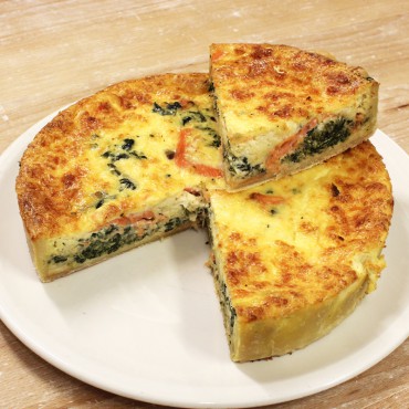 Quiche d'espinacs i salmó 180g forners artesans a Barcelona