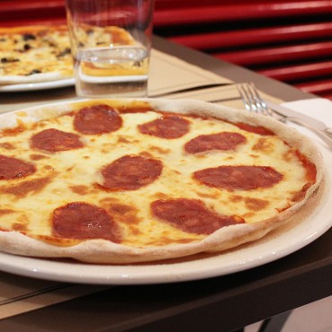 Pizza de xoriço ibèric forners artesans a Barcelona